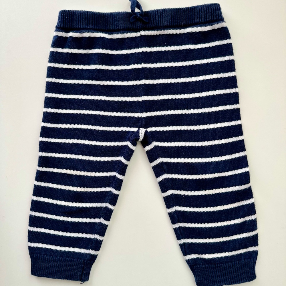 Janie and Jack Navy and White Striped Pants
